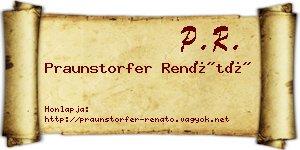 Praunstorfer Renátó névjegykártya